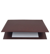 Sottomani doppio in similpelle - marrone scuro - 48 x 32cm - City Time