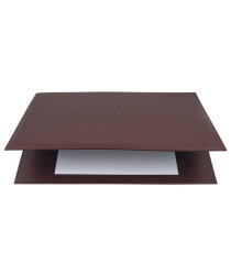 Sottomani doppio in similpelle - marrone scuro - 48 x 32cm - City Time