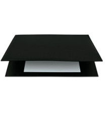 Sottomani doppio in similpelle - nero - 48 x 32 cm - City Time