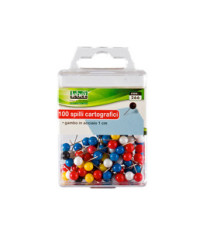 Spilli cartografici a sfera - colori assortiti - Lebez - scatola 100 pezzi