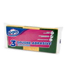 Spugna biuso - giallo/verde - Logex Professional - conf. 3 pezzi