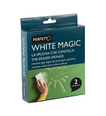 Spugna cancella macchie White Magic - 12 x 2,5 x 6 cm - Perfetto - conf. 2 pezzi