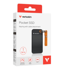 SSD Portatile Pocket USB 3.2 GEN 2 - 1 TB - Nero/Arancio Verbatim - 32193