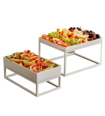 Stand buffet GN 1/2 - 32,5 x 26,5 x 16 cm - metallo - bianco - Leone