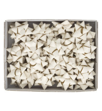 Stelle di nastro carta erba - 20 mm x diam. 9 cm - avorio - Brizzolari - conf. 36 pezzi