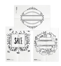 Stencil - foglio A2 - 'SCONTI' - Securit - set 3 pezzi