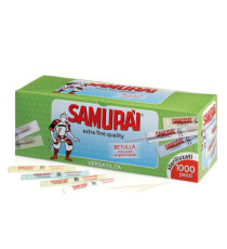 Stuzzicadente - doppia punta - in betulla - imbustato singolarmente - Samurai Party - conf. 1000 pezzi