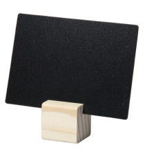 Supporti wood per targhette - 6 targhette incluse - Securit - set 12 pezzi