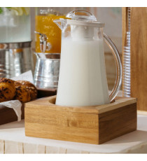 Supporto caraffa - in bamboo - 20x20x8 cm - colore naturale - Leone
