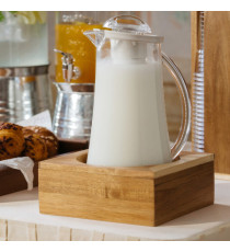 Supporto caraffa - in bamboo - 20x20x8 cm - colore naturale - Leone