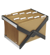 Supporto per cartelle sospese Luxor - con 10 cartelle interasse 39 cm - 41 x 27,5 x 32 cm - avana - Bertesi
