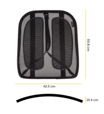 Supporto schiena Office Suites - 50x45x20 cm - in tessuto a rete - nero - Fellowes