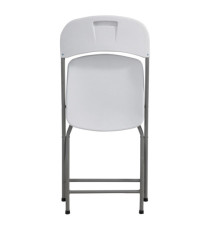 Sedia pieghevole - 43x43x83 cm - polietilene/acciaio verniciato - bianco - Serena Group