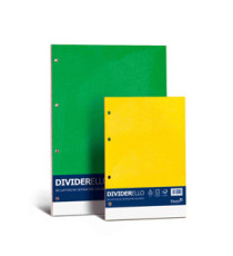 Separatore Dividerello - cartoncino colorato 220 gr - A4 - mix 5 colori - Favini - set da 10 fogli