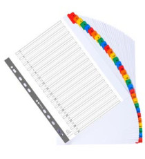 Separatore numerico 1/31 - cartoncino bianco 160 gr - tasti colorati - A4 maxi - Exacompta