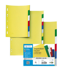 Separatore Record S - 6 tasti - PP - 21 x 29,7 cm - A4 - multicolore - Sei Rota