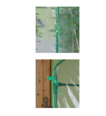 Serra Clematis - a casetta - 155 x 155 x 205 cm - acciaio verniciato/PVC - verde/trasparente - Verdemax
