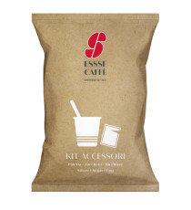 Serving kit - 50 bicchierini + 50 bustine zucchero + 50 palettine - Essse caffè