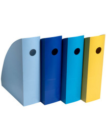 Set 4 portariviste Mag-Cube Bee Blue - 26,6 x 8,2 x 30,5 cm - colori assortiti - Exacompta