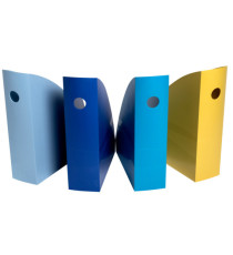 Set 4 portariviste Mag-Cube Bee Blue - 26,6 x 8,2 x 30,5 cm - colori assortiti - Exacompta