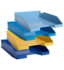 Set 4 vaschette portacorrispondenza Combo Midi Bee Blue - colori assortiti - Exacompta