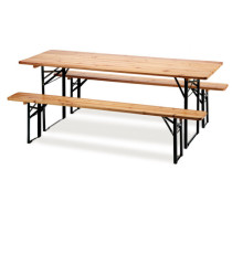 Set birra pieghevole - legno/verde scuro - Garden Friend - set 3 elementi