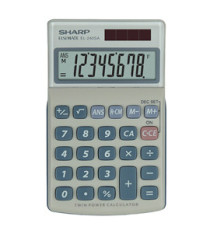 Sharp - Calcolatrice tascabile - EL240SAB Bianco/Grigio - 8 cifre