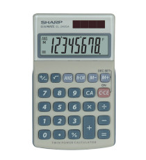 Sharp - Calcolatrice tascabile - EL240SAB Bianco/Grigio - 8 cifre