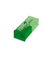 Temperamatite con contenitore - 1 foro - Faber-Castell - conf. 25 pezzi