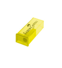 Temperamatite con contenitore - 1 foro - Faber-Castell - conf. 25 pezzi