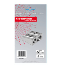 Temperamatite senza contenitore - 2 foro - in metallo - Starline