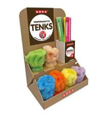 TemperamatiteTenks Peluche e Righe 16cm  - colori assortiti - Arda - display Voilà 48 pezzi totali