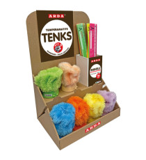 TemperamatiteTenks Peluche e Righe 16cm  - colori assortiti - Arda - display Voilà 48 pezzi totali