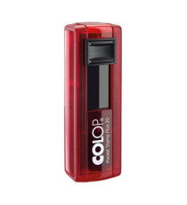 Timbro Pocket Stamp Plus 20 - 14 x 38 mm - 4 righe - autoinchiostrante - rosso rubino - Colop