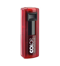 Timbro Pocket Stamp Plus 20 - 14 x 38 mm - 4 righe - autoinchiostrante - rosso rubino - Colop