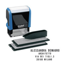 Timbro Printy Typo 4.0 autocomponibile - 38 x 14 mm - 3 righe - Trodat