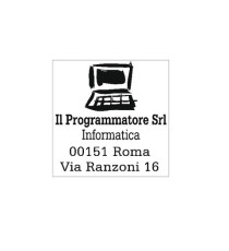 Timbro quadrato 4923 - personalizzabile - 30 x 30 mm - 7 righe - autoinchiostrante - Trodat