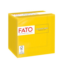 Tovagliolo - carta - 24 x 24 cm - 2 veli - giallo - Fato - conf. 100 pezzi