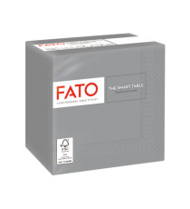 Tovagliolo - carta - 24 x 24 cm - 2 veli - grigio - Fato - conf. 100 pezzi