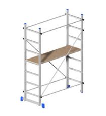 Trabattello Superminio - 158 x 80 x 220 cm - alluminio - Marchetti