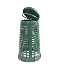 Trespolo portasacco - con anello fermasacco - diametro 38 cm - altezza 85 cm - 110 L - verde - Mobil Plastic