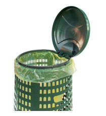 Trespolo portasacco - con anello fermasacco - diametro 38 cm - altezza 85 cm - 110 L - verde - Mobil Plastic