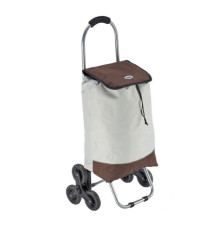 Trolley spesa Trio - 25 L - beige / noce - King Collection