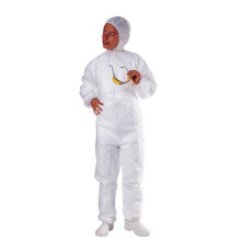 Tuta con cappuccio - monouso - PPL non tessuto - taglia XL - bianco - Deltaplus
