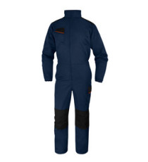 Tuta da lavoro M1CO2 - taglia M - twill/poliestere/cotone - blu/arancio - Deltaplus