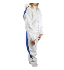 Tuta monouso Shield Dual - taglia XXL - laminato - bianco - Worker