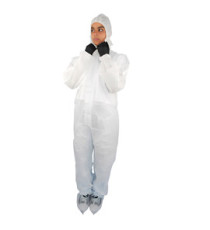 Tuta monouso Warrior - taglia M - SMS - bianco - Worker
