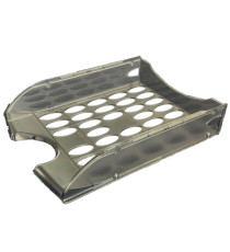 Vaschetta portacorrispondenza forata E040 - 26 x 34,5 x 6,5 cm - fumé trasparente - Fellowes