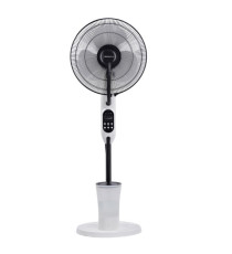 Ventilatore Mistic Fan - da terra - con nebulizatore - serbatoio 2,8 L - 80 W - diametro 40 cm - 43 x 40 x 125 cm - Melc