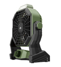 Ventilatore portatile - da campeggio - con luce LED - diametro 12 cm - 25,5 x 21 x 11,5 cm - Melchioni family